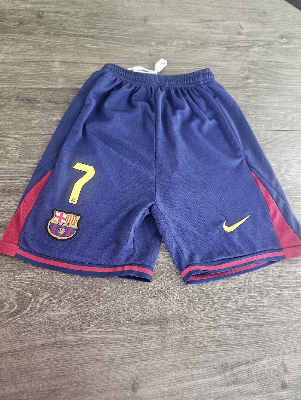Nike - FC Barcelona Soccer Shorts - Blue with Red & Yellow Accents